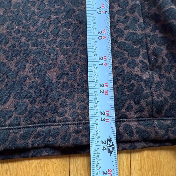 Lucy Size M Brown & Black Cheetah Animal Print Mock Neck Full Zip Jacket - Picture 3 of 12